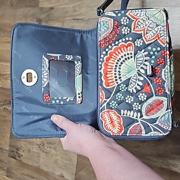 Vera Bradley Crossbody Wallet Purse Nomadic Floral Blue All N One Clutch RETIRED - Picture 8 of 12
